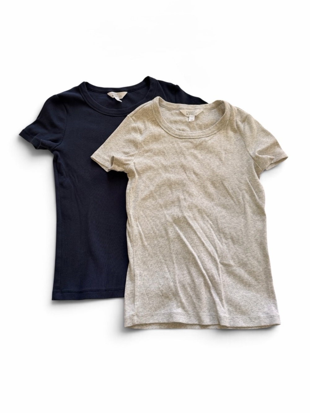 Market & Spruce Ribbed T Shirt Set of 2 Small